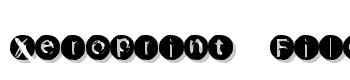 Xeroprint-Filetype font